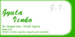 gyula vinko business card